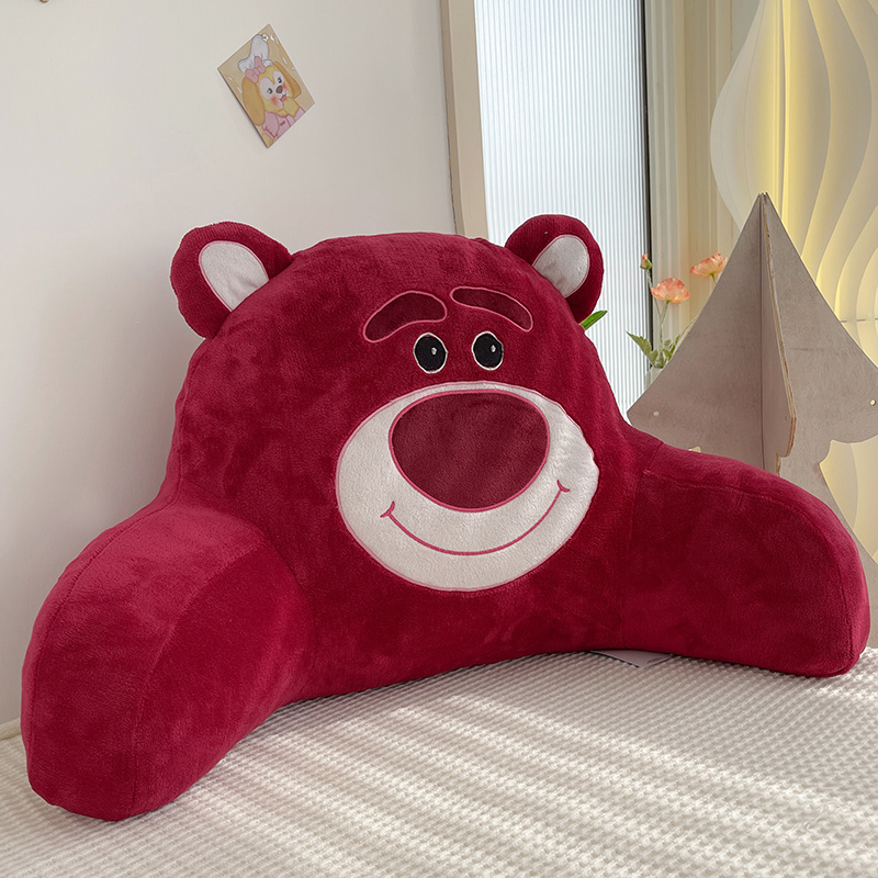 草莓熊床头软包大靠背沙发靠垫枕头床上看书床靠护腰垫靠枕抱枕夏
