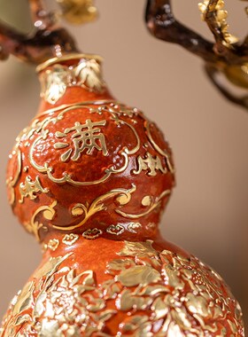 朱炳仁铜 福禄满堂家居玄关装饰电视柜桌面艺术摆件乔迁送礼