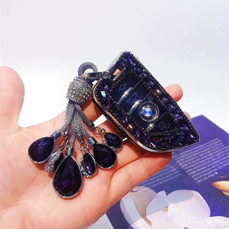 专用宝马钥匙套1系2系3系5系7系x1x3x5壳包扣高档530+325li女水钻