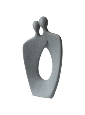 北欧抽像创意简约陶瓷磨砂情侣人摆件客厅酒械电视机柜新房婚礼摆