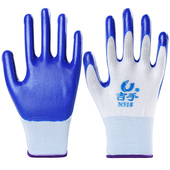 手套劳保耐磨工作薄款 手套工地干活 透气防滑防水乳胶胶皮橡胶夏季