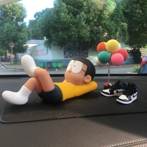 大号可爱午休野比睡觉大雄车载卡通摆件中控台小车内装饰