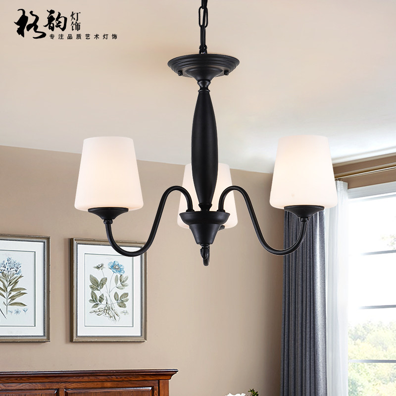 美式乡村铁艺吊灯 客厅灯简约卧室灯复古餐厅灯具,家装灯饰光源,客厅吊灯,淘宝优惠券,粉丝福利购,淘宝优惠卷