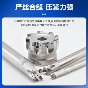 五轴TE90内冷快进给铣刀杆铣刀盘90度直角方肩铣刀杆4NKT060308