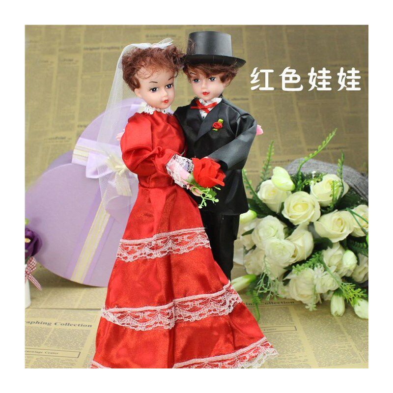 婚车车头主副装饰娃娃新郎新娘一对婚礼装饰公仔