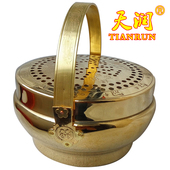 特厚特大号纯铜火冲笼盆怀炉暖手炉脚宝湯婆子新娘嫁妆结婚庆用品