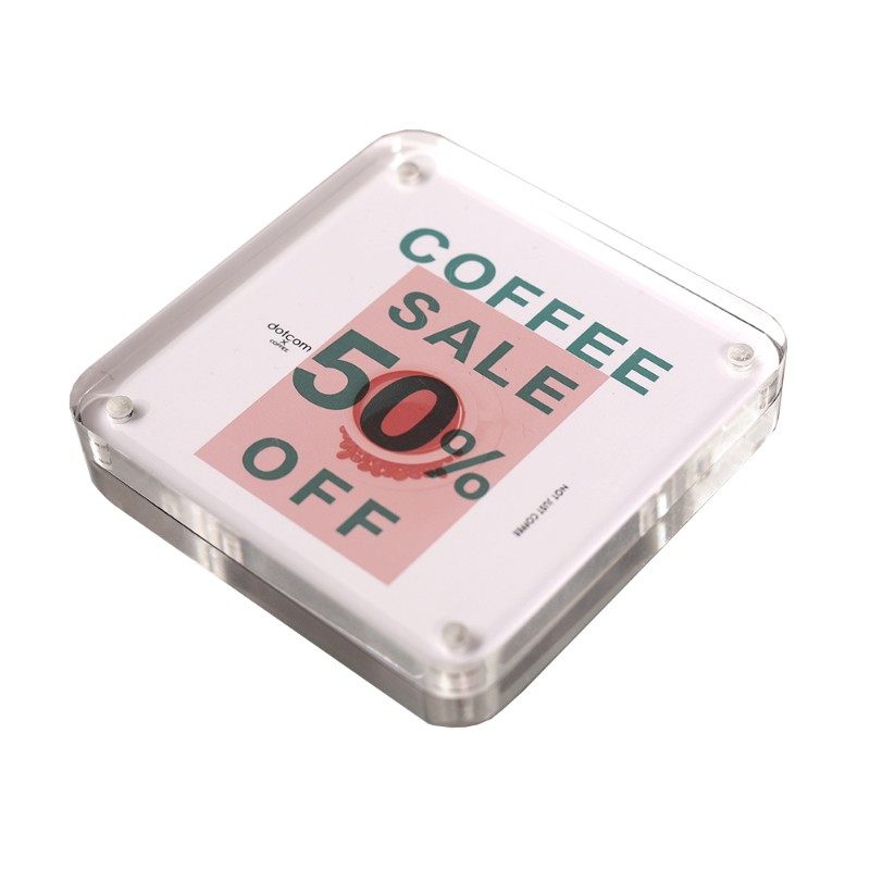 薇素蔓正方形相框定制亚克力台卡台牌剪纸磁吸透明双面展示框桌牌