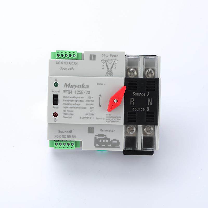 快切2P100A双电源市电对发电机ATS毫秒切换双电源自动转换开关