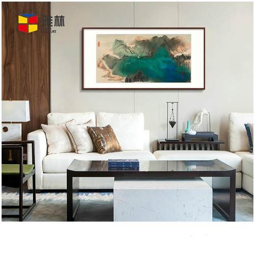 字画复制艺术微喷客厅水墨画名家字画张大千山路空翠山水国画