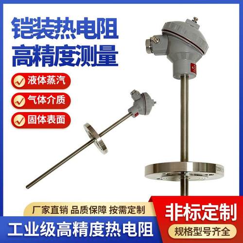 WZP-430铠装热电偶K型铂热电阻PT100温度传感器温度变送器热电阻