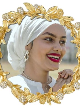 优选纽约下城公园进口Olivia Riegel科尼莉亚金色花环水晶锡质相