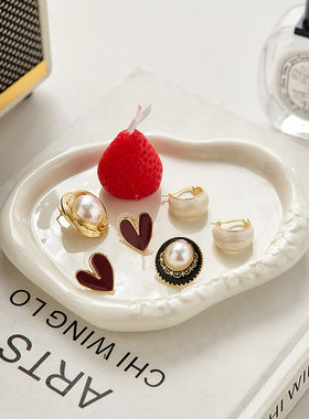 优选ins风云朵陶瓷首饰收纳托盘家居玄关桌面床头柜装饰品摆件高