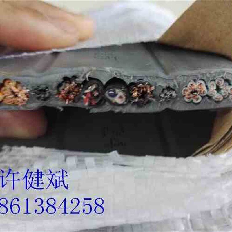 江苏河阳线缆48芯0.75带两组4芯遮蔽线带钢芯电梯随行电缆v共52芯