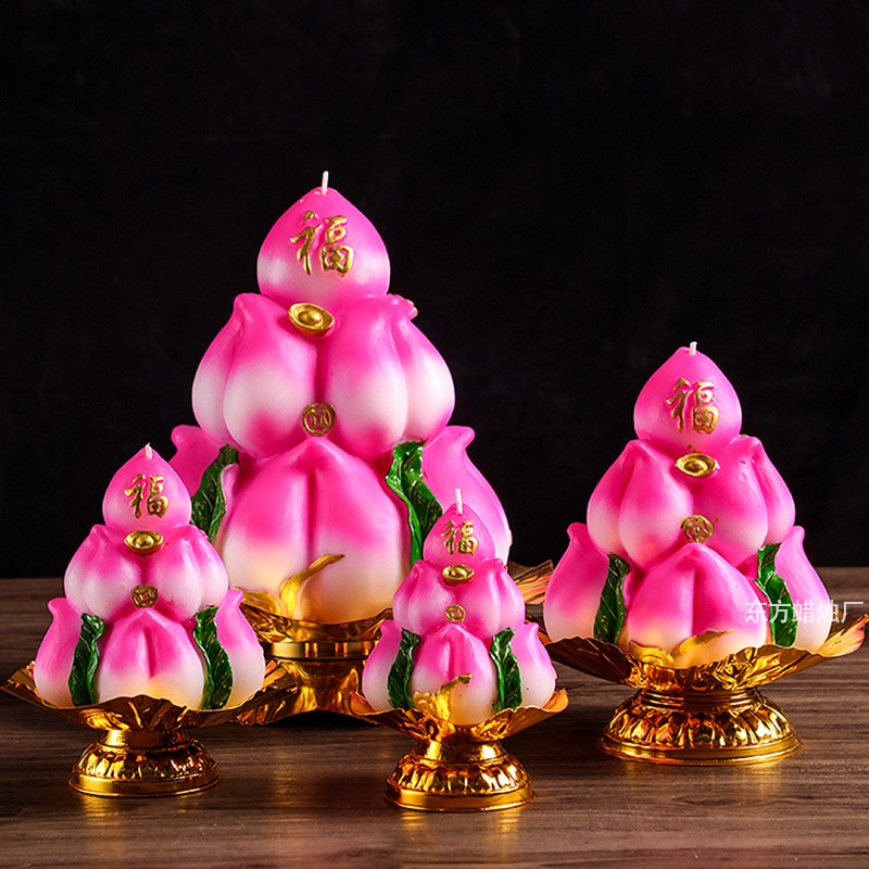 寿桃蜡烛仙桃灯生日蜡烛祝寿贺寿做寿寿星寿辰爷爷奶奶大寿耶诞