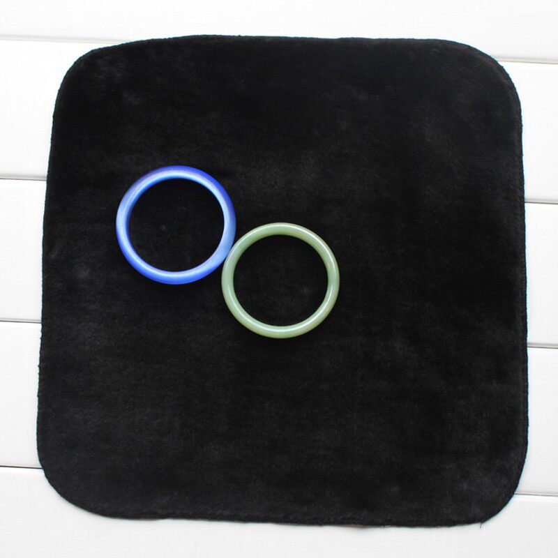 白色黑色毛绒布料珠宝柜台布展示垫布饰品垫手机柜台垫底布背景毯