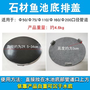 鱼池底排盖锦鲤底盖底吸盖飞碟排口盖排水口盖水族过滤专用排污用