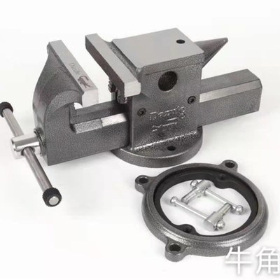重型牛角台虎钳精密平口钳夹具台钳工作台多功能台钳工作台高精度
