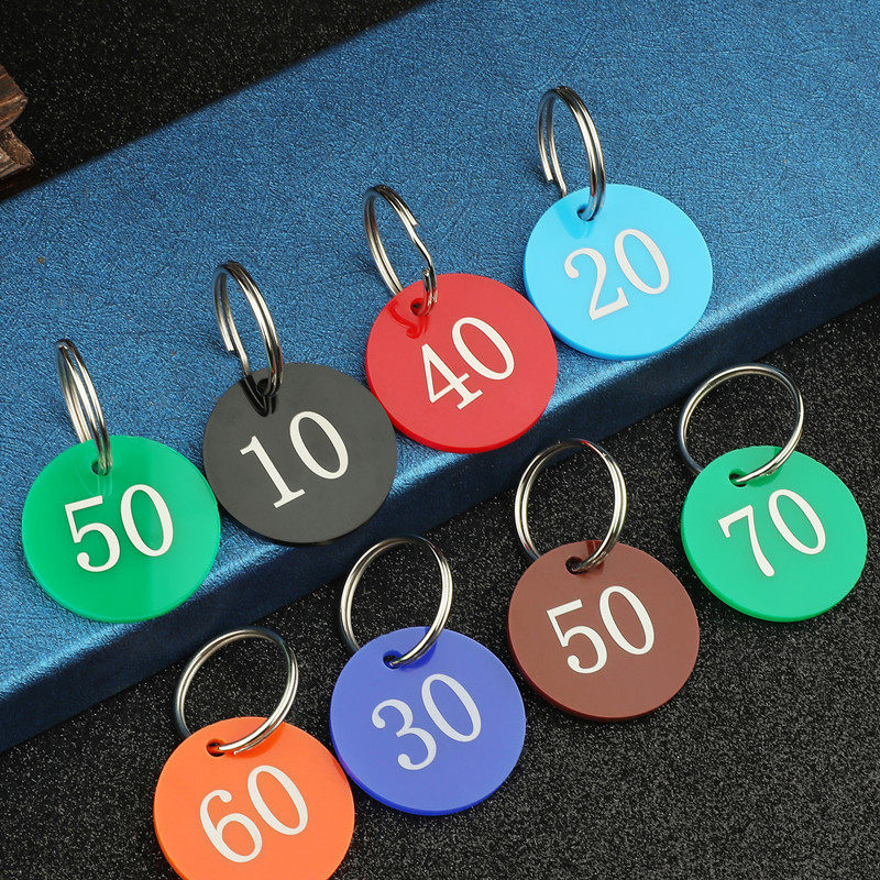 亚克力号码牌数字牌麻辣烫叫号牌编号牌健身寄存牌桑拿手牌塑料号