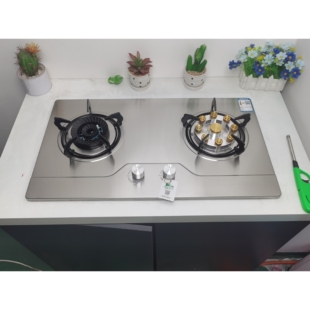 家用煤气炉双灶煤气灶蓝火天然气猛火灶不锈钢面板嵌入式燃气灶