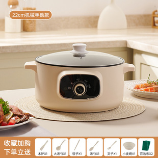 电煮锅多功能家用电火锅学生宿舍煮面小电锅蒸煮一体锅电炒菜炒锅