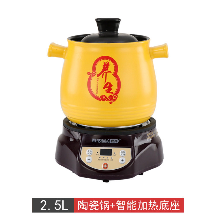家用宿舍电炖锅800W快炖全自动陶瓷煲汤煮粥砂锅煲熬汤药膳养生壶
