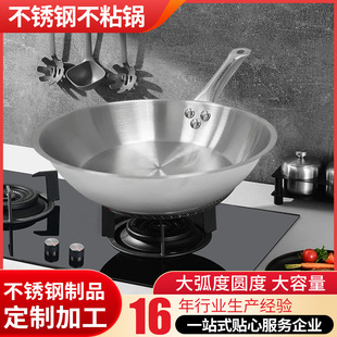 供应家用不锈钢炒锅煎蛋烙饼牛排煎锅炒菜锅不粘锅