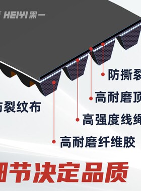 优选黑一齿形带 谷王极光 泰利农王 东方红复脱器带 C2885Ld(2815