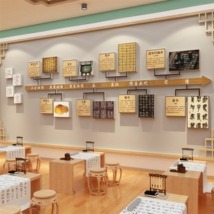 优选汉字的起源与演变书法教室氛围布置装饰硬笔培训墙面环创文化