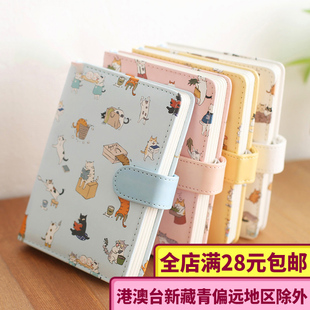 优选金谷创意猫咪彩页日记本手账本笔记本文具 韩国风格本子加厚