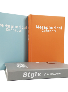 优选简约蓝红色精装外文装饰书 仿真书摆件 现代样板房书柜英文书