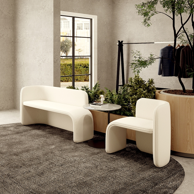北欧艺术休闲椅设计师创意异形布艺小沙发简约现代服装店铺沙发椅