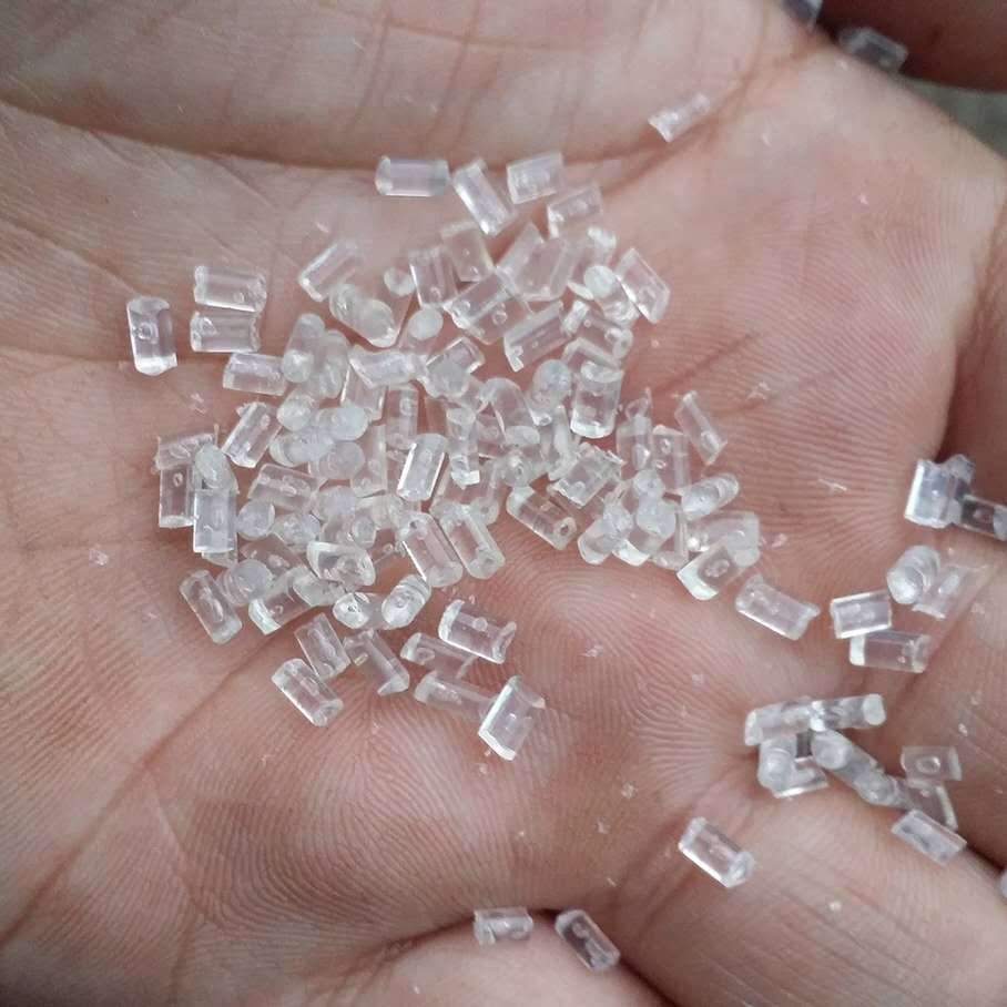 塑料回料透明塑料GPPS聚苯乙烯粉碎料塑料用品透明颗粒料