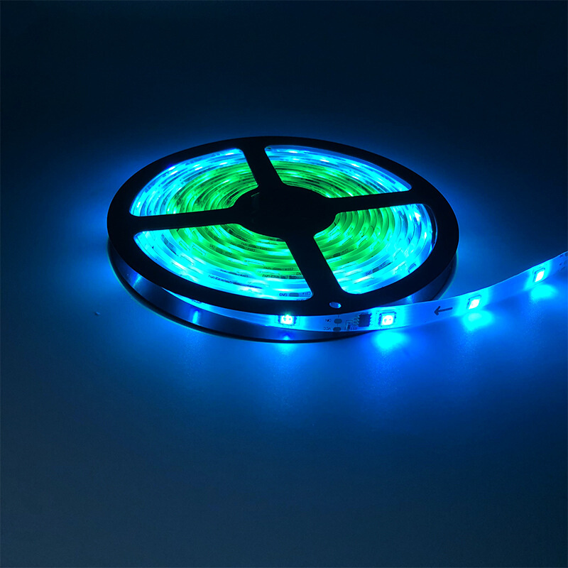 LED灯带 30珠5050LED灯带 ws2811IC免控RGB幻彩软灯条滴胶防水
