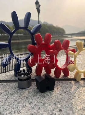 上海布勒缓冲块 GS65 无齿隙梅花联轴器实心弹性体 绿色64SHD胶垫