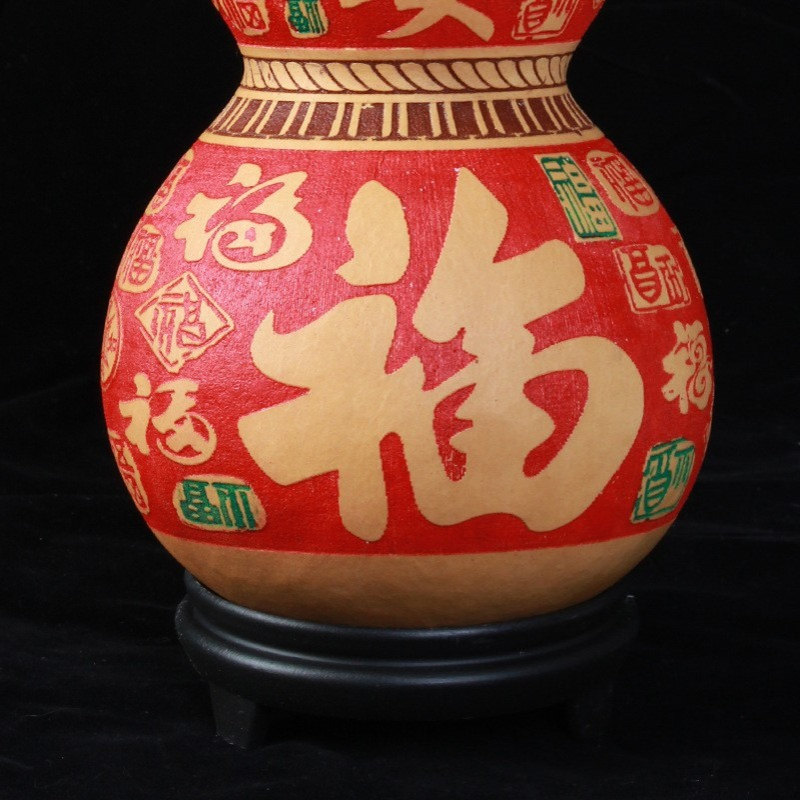 平安福开口天然大葫芦家居客厅卧室摆件