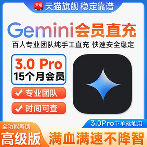 【Gemini3！稳定不降智】Gemini pro 3/2.5 3.0 veo nano会员代充