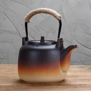 围炉煮茶壶烧烤炉打边炉电陶炉专用陶瓷烧水壶户外家用陶土炭火炉