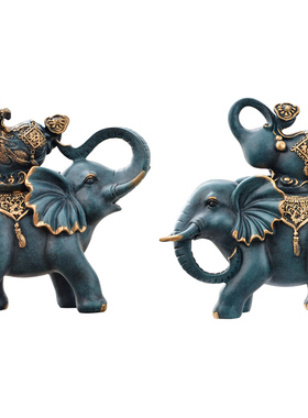 精选欧式家居客厅装饰品创意大象摆件招财玄关电视柜办公室桌面新
