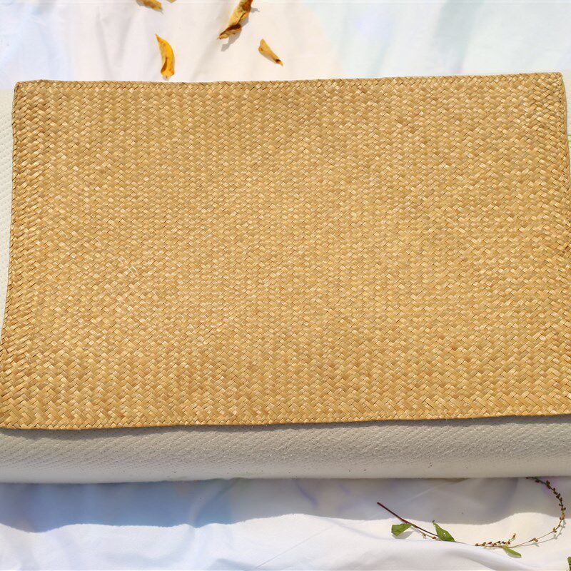 枕头席草席 肇庆纯手工编织枕片  婴幼儿蒲草柔软枕巾宝宝 枕套