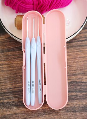 精选SKC蓝色软柄钩针工具套装diy手工编织勾毛线帽子软柄铝钩针送