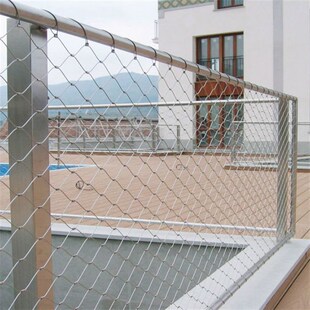 精选菱形防护网高空编织安全网植物爬藤防落网304不锈钢绳网防坠