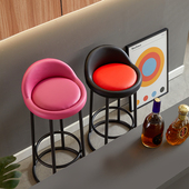 吧台椅现简约靠背脚凳吧台凳铁艺圆凳吧凳酒吧椅凳子脚椅