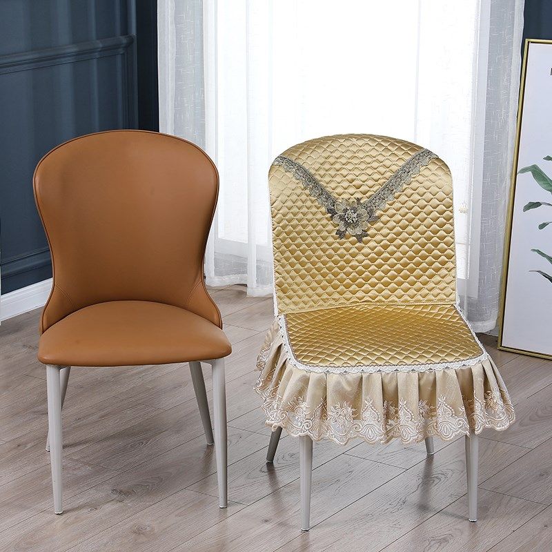 精选餐桌椅子套罩2024新款防猫抓帽子餐椅套四季通用靠背一体坐垫