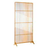精选日式 竹子屏风隔断客厅家用简约实木格栅折叠移动入户玄关落地
