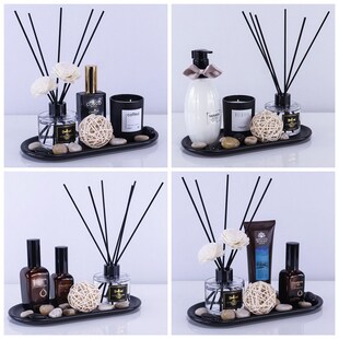 精选样板间装饰品摆件卫生间洗手台套装摆设样板房软装香薰蜡烛托