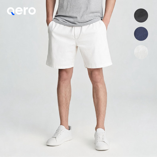 QERO【美式原牛】男士四分休闲短裤男款