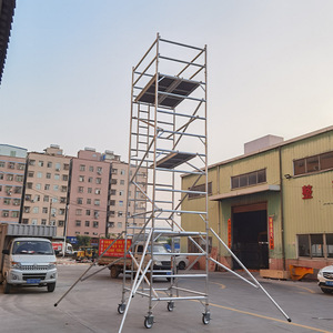 深圳铝合金脚手架厂家直销快装移动爬梯建筑工地高空装修平台铝架