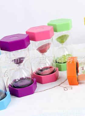 30分钟六角沙漏防摔安全双层保护创意儿童计时器摆件