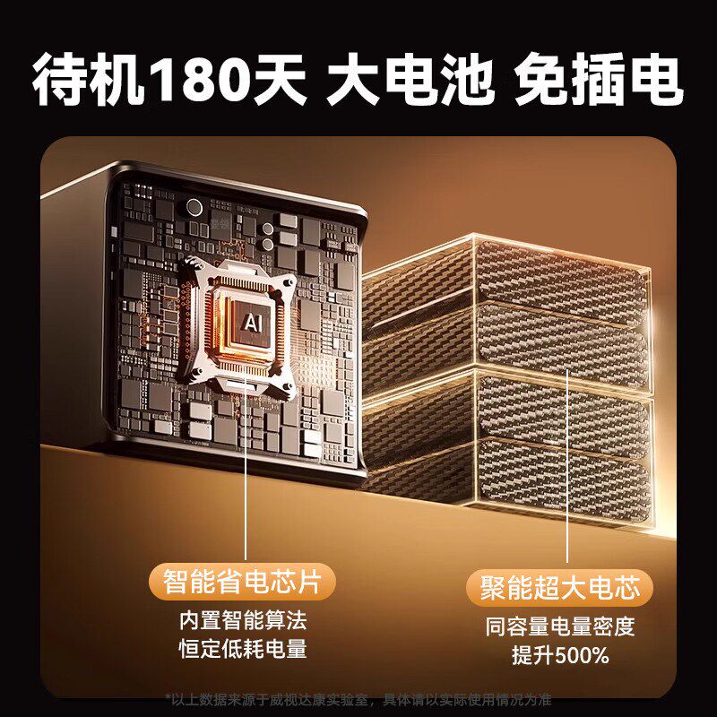 威视达康入户门口监控摄像头免插电无线家用楼道走廊高清室内外