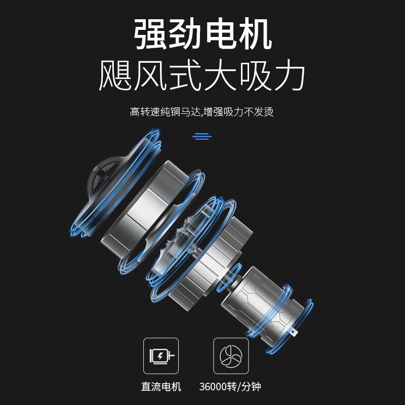 结义车载吸尘器车用无线充电汽车家用手持有线小型车内大功率